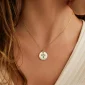 Custom Gold Multiple Birth Flower Necklace with Name